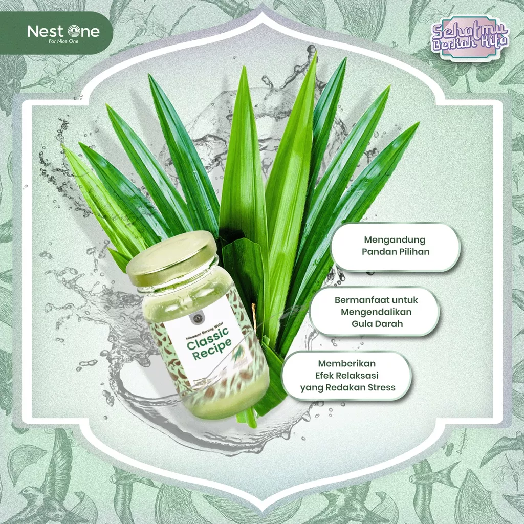 Nest One Ready-to-Drink Sarang Burung Walet - Classic Recipe (Pandan)-2