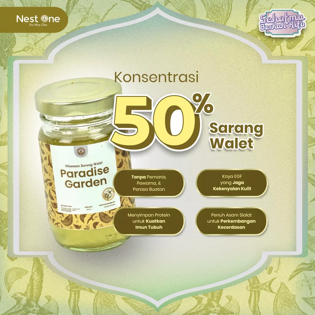 Nest One Ready-to-Drink Sarang Burung Walet - Paradise Garden (Melati + Osmanthus)-1