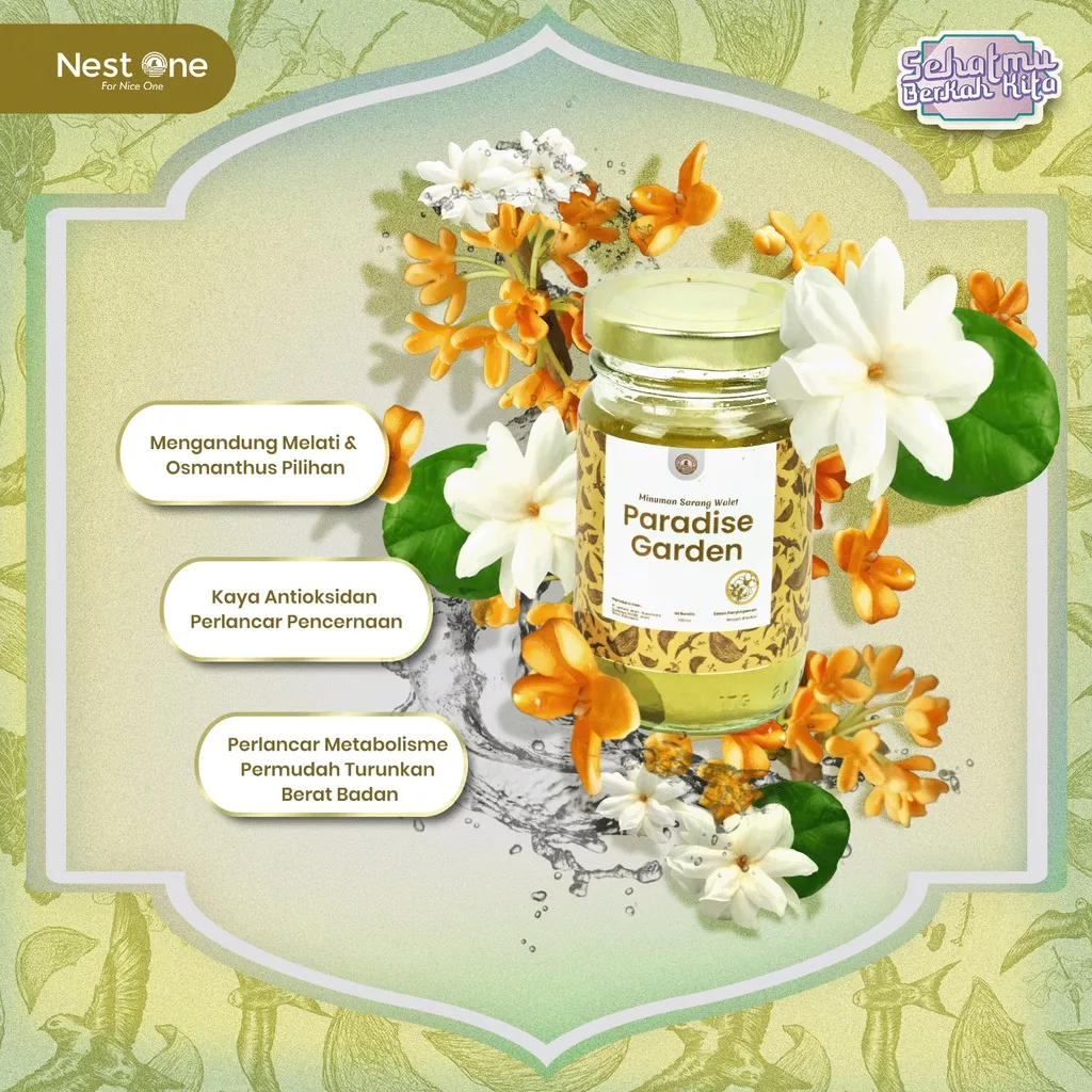 Nest One Ready-to-Drink Sarang Burung Walet - Paradise Garden (Melati + Osmanthus)-2
