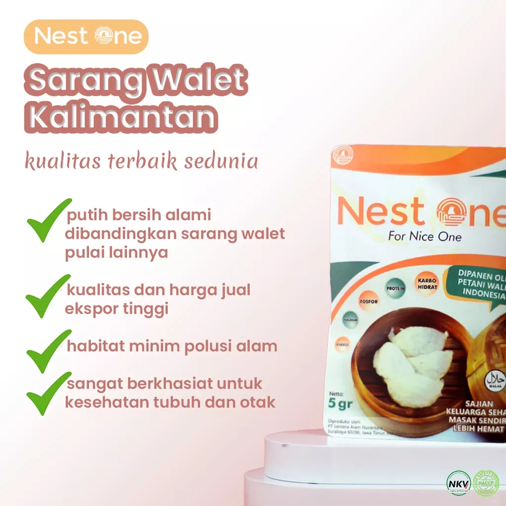 Sarang Walet Premium Nest One 5 Gram Siap Masak-2