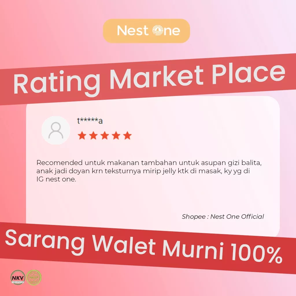 Sarang Walet Premium Nest One 5 Gram Siap Masak-3